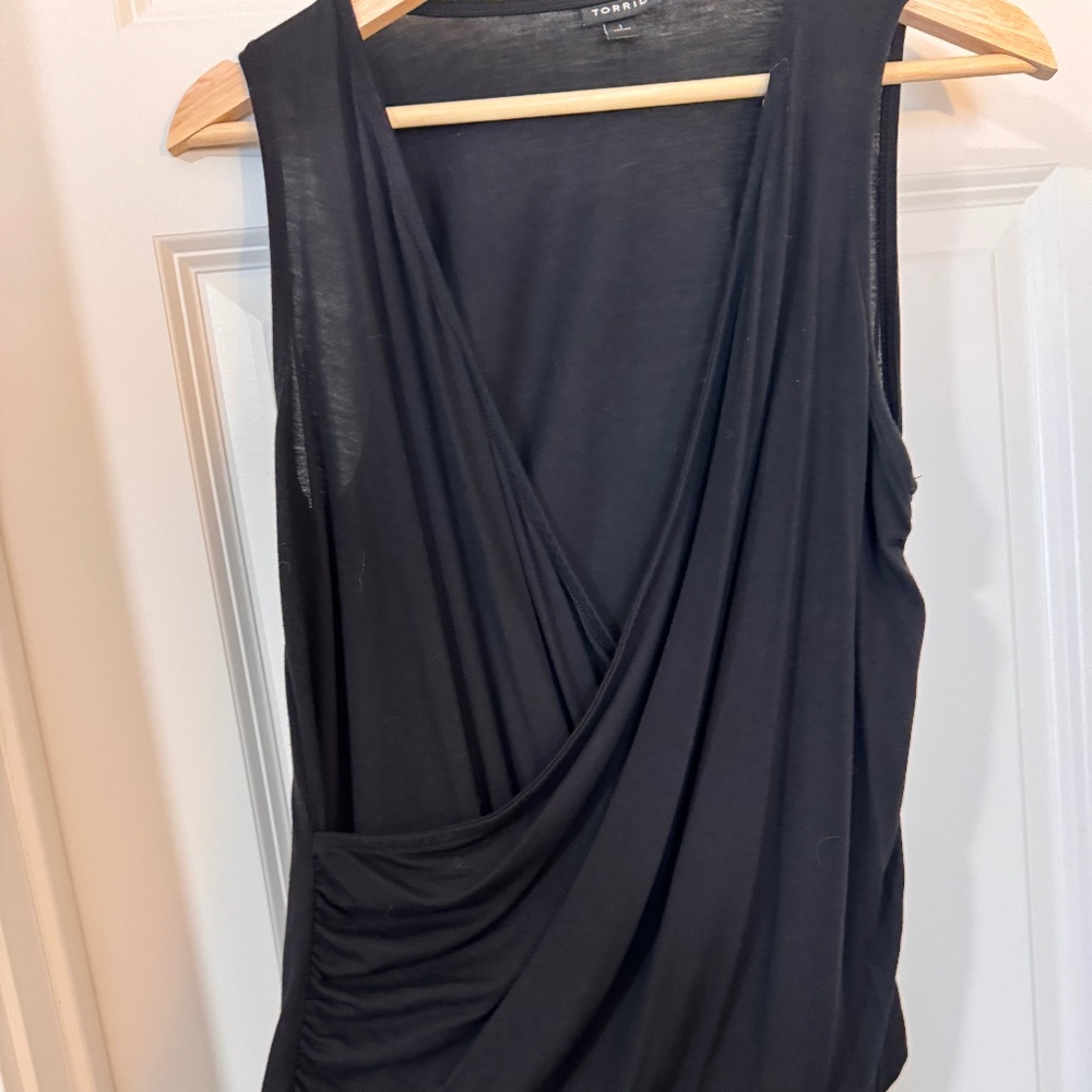 Torrid shirred top black size 1 great used condition